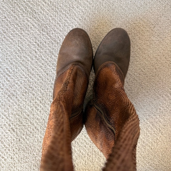 Brown Leather Donald J. Pliner Boots - Picture 8 of 10